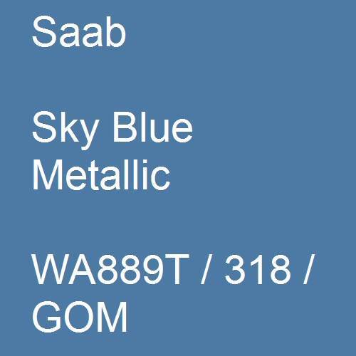 Saab, Sky Blue Metallic, WA889T / 318 / GOM.